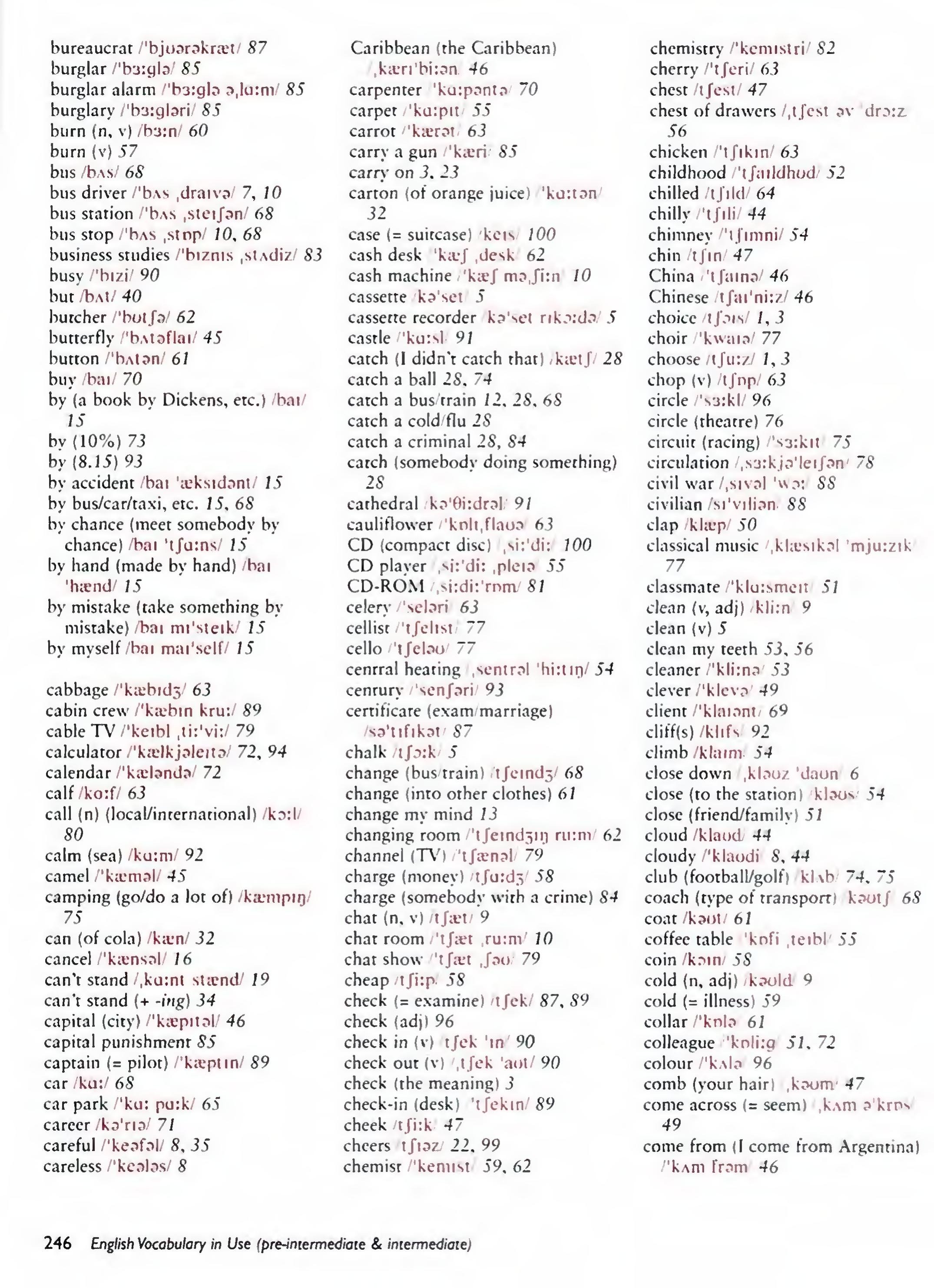 English Vocabulary in Use Pre-Intermediate and Intermediate sayfa 253