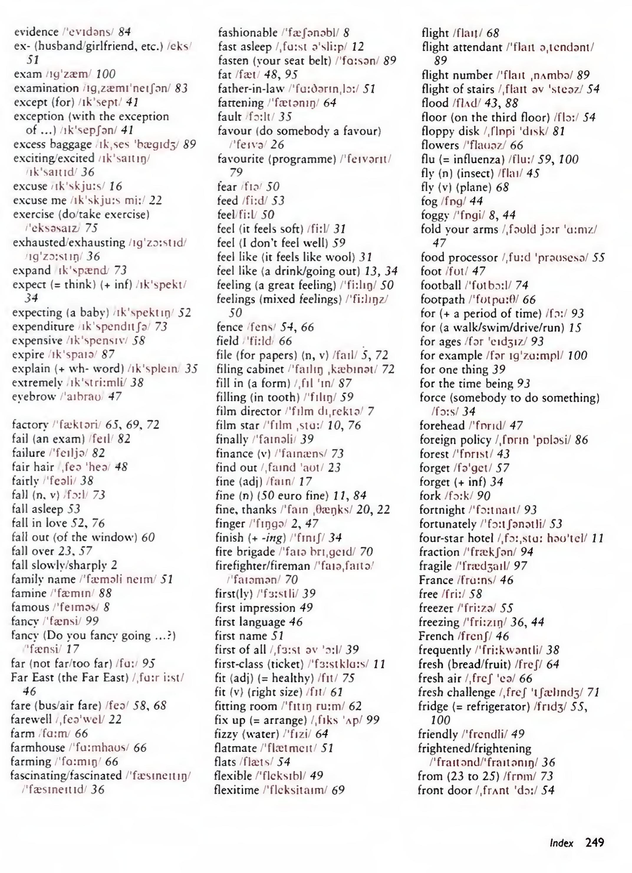 English Vocabulary in Use Pre-Intermediate and Intermediate sayfa 256