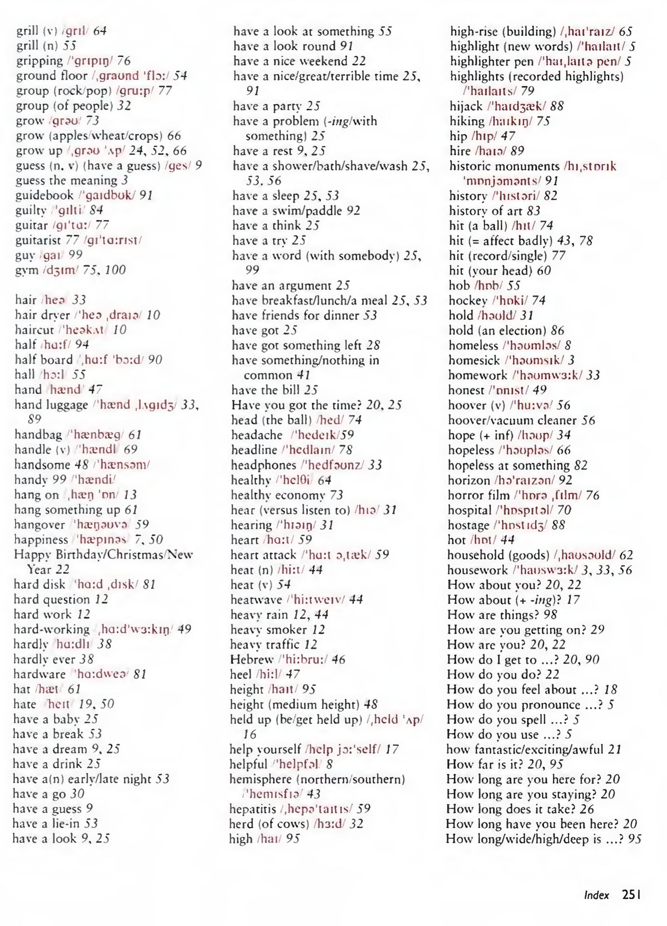 English Vocabulary in Use Pre-Intermediate and Intermediate sayfa 258