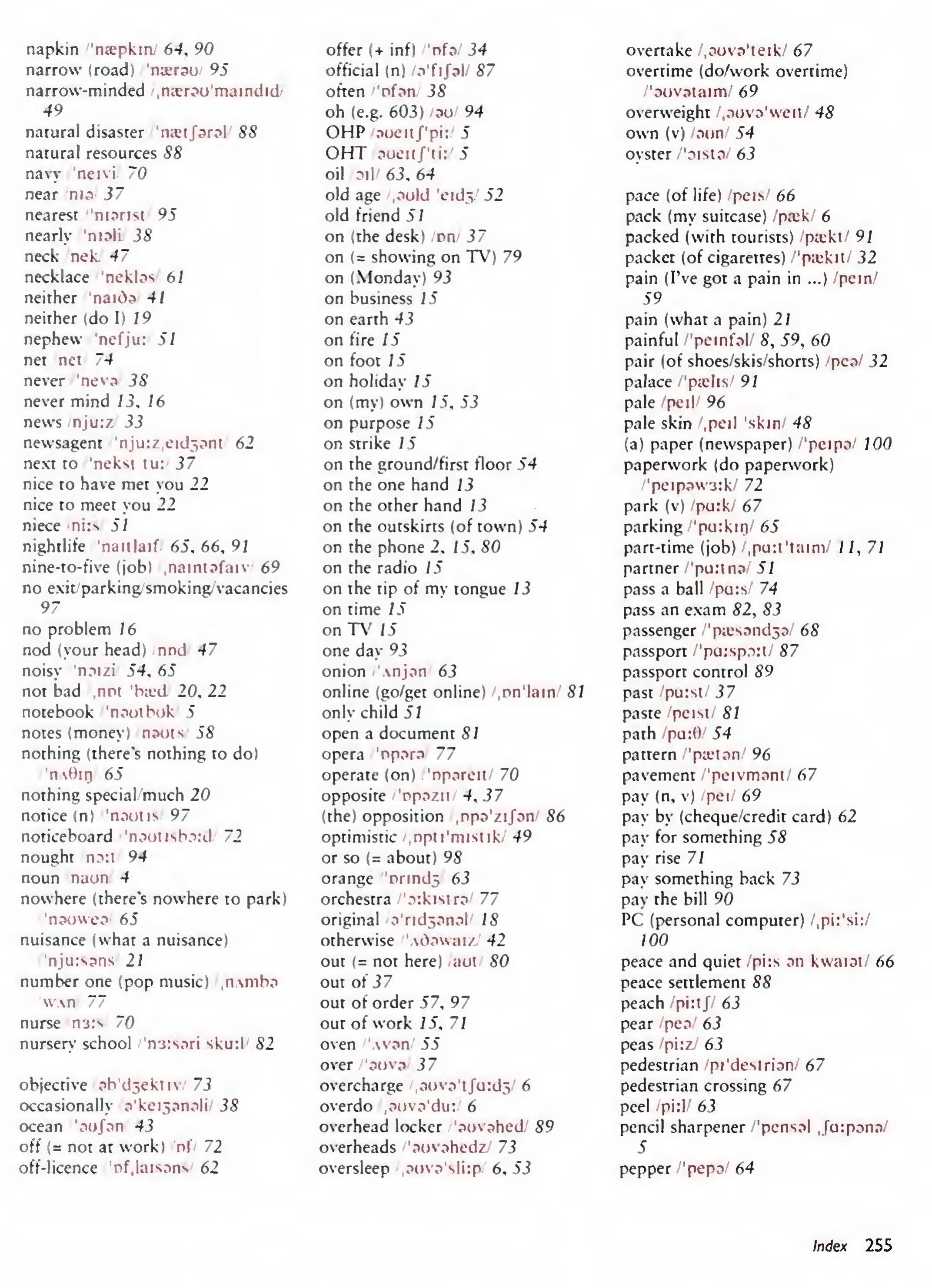 English Vocabulary in Use Pre-Intermediate and Intermediate sayfa 262